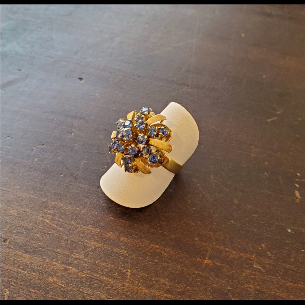Vintage Sapphires and Gold ring - Picture 2 of 3